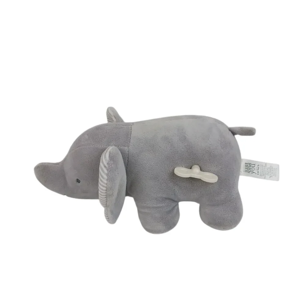 Just One You Carter's 10” Gray Baby Elephant Musical Wind Up Plush Stuffed Toy